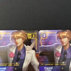 Riftbound Ezreal Prodigy Champion Unit Alt Art Card 149a/221 x 2 - Image 3