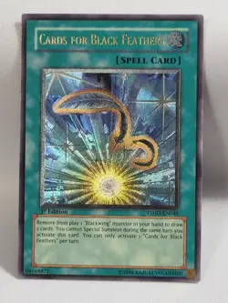 YuGiOh TCG Card for Black Feathers Ultimate Rare TSHD-EN046 2010 1st Edition LP - Image 1