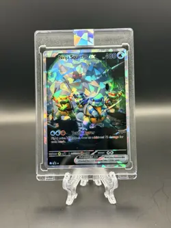 CUSTOM DISPLAY CARD Ninja Squirtles ex Edge to Edge Fractal Glass NON-TCG - Image 1