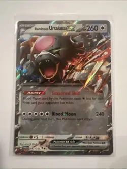 Blood Moon Ursaluna EX Twilight Masquerade Rare Card 141/167 Pokemon TCG - Image 1