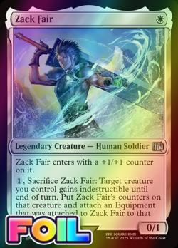 x1 Zack Fair FOIL FIN Final Fantasy MTG 45 M/NM 1x - Image 1