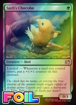 x1 Sazh's Chocobo FOIL FIN Final Fantasy MTG 200 M/NM 1x - Image 1