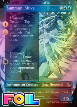 x1 Summon: Shiva FOIL FIN Final Fantasy MTG 362 FULL ART BORDERLESS UNCOMMON 1x - Image 1