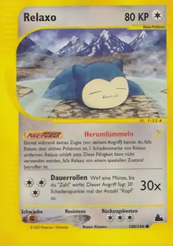 Relaxo / Snorlax - 100/144 Skyridge - Common DE NM Pokemon - Image 1