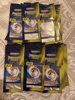 Presstine Prime Pokemon Mystery Pack 8 Includes 2 Bonus Cards Lot Of 40 Packs - Image 1