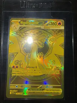 POKEMON MEGA CHARIZARD X EX ME02 PHANTASMAL FLAMES MEGA RARE #130 HOLO - Image 1