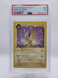 DARK JOLTEON 1ST EDITION 2000 Pokemon Team Rocket PSA 7 - Image 1
