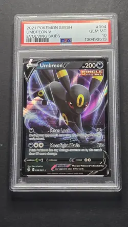 PSA 10 Umbreon V 94/203 Evolving Skies Ultra Rare Pokemon 2021 - Image 1