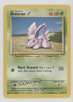 Nidoran M 1999-2000 Printing Pokemon Base Set #55 1999 - Image 1
