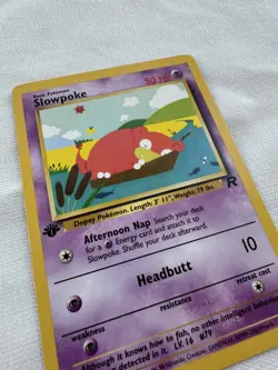 Pokemon 2000 Slowpoke Team Rocket 1st Edition NM Wizards of the Coast vintage - Image 3