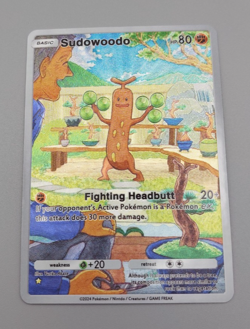 Sudowoodo Pokemon Pocket TCG 'CUSTOM' Full Art Shiny Textured Fan Made - Image 1