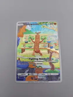 Sudowoodo Pokemon Pocket TCG 'CUSTOM' Full Art Shiny Textured Fan Made - Image 3