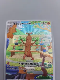 Sudowoodo Pokemon Pocket TCG 'CUSTOM' Full Art Shiny Textured Fan Made - Image 4