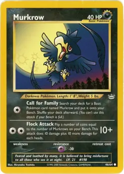 Murkrow - 46 - Neo Revelation (N3) 2000 - Pokemon - English - Image 1