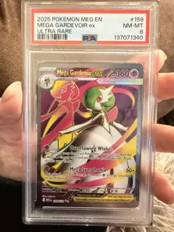 2025 POKEMON MEG EN - MEGA GARDEVOIR ex ULTRA RARE NM-MT PSA 8 #159 - Image 3