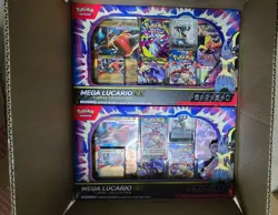 Pokemon TCG Mega Lucario ex Premium Figure Collection Box Open CASE of 6 Sealed - Image 1