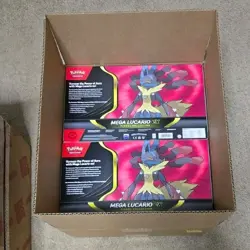 Pokemon TCG Mega Lucario ex Premium Figure Collection Box Open CASE of 6 Sealed - Image 2