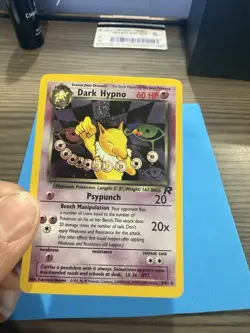 Pokemon WOTC Vintage Dark Hypno 9/82 Team Rocket Holo SWIRL - Image 1