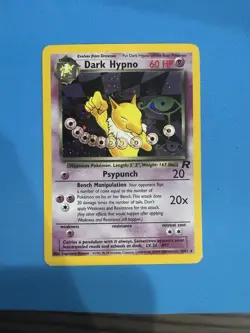 Pokemon WOTC Vintage Dark Hypno 9/82 Team Rocket Holo SWIRL - Image 3