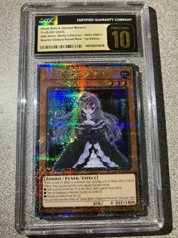 Yugioh Ghost Belle & Haunted Mansion Quarter Century 1st Ed. RA01-EN011 CGC 10 - Image 1