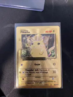 Gold Metal Pikachu Card 58/102 Pokemon Celebrations 25th Anniversary Pokemon TCG - Image 1