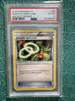 PSA 6 Sceptile Spirit Link Pokemon TCG 2015 XY Ancient Origins Graded Card - Image 1