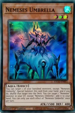 ETCO-EN011 NEMESES UMBRELLA SUPER RARE 1ST EDITION YuGiOh CARD - Image 1