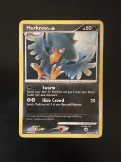 Pokemon Murkrow Mysterious Treasures Card 90/123 Diamond And Pearl 2007 - Image 1