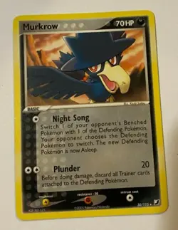 Murkrow Pokemon Card Ex Unseen Forces 30/115 NM/M condition - Image 1
