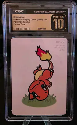 2025 POKEMON PLAYING CARDS CHARMANDER CGC 10 PRISTINE TARUKA - Image 1