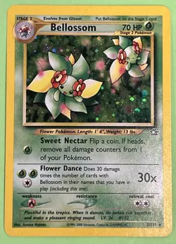 Vintage BELLOSSOM 3/111 Neo Genesis Holo Pokemon Card NEAR MINT NO PLAY - Image 1