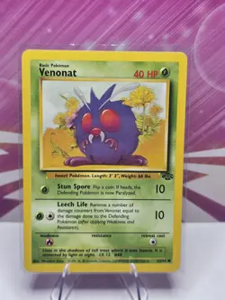 VENONAT 63/64 Jungle Pokemon Card LP - Image 1