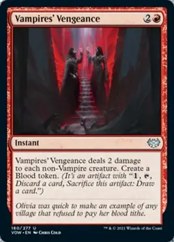 VAMPIRES' VENGEANCE x4 ~mtg NM-M Innistrad: Crimson Vow 4 Unc - Image 1