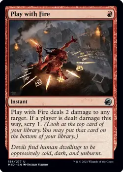 MTG Play with Fire Midnight Hunt Uncommon Instant NM - Image 2