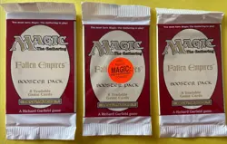 6 MTG Magic the Gathering Fallen Empires Booster Packs 1994 Factory Sealed - Image 2