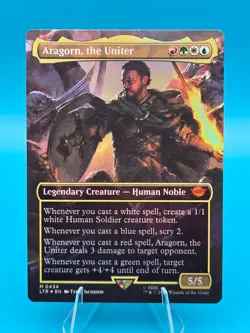 NM - Magic the Gathering, Lord of the Rings, Aragorn, the Uniter (0434) - Foil - Image 1