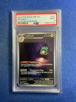 2023 POKEMON OBF EN-OBSIDIAN FLAMES ILLUSTRATION RARE #201 BELLIBOLT PSA 9 - Image 1