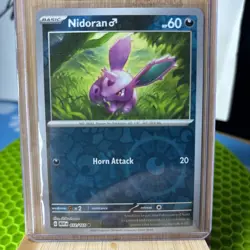Nidoran 032/165 Male Reverse Holo NM Scarlet & Violet 151 Pokemon Card - Image 1