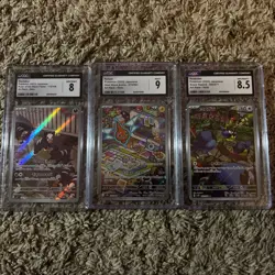 Pokemon TCG Graded Slab Lot Of 3 Mint Japanese CGC Slabs + Free Cards - Image 1