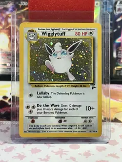 Pokemon Wigglytuff Base Set 2 19/130 Holo Rare 80 HP Stage 1 2000 Card - Image 1