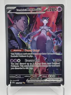 Pokemon TCG Team Rockets Mewtwo EX 213/182 Full Art Destined Rivals English - Image 1