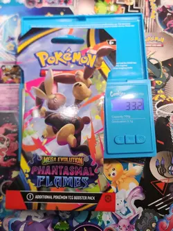 VERY HEAVY! 33.2g Phantasmal Flames Pokemon TCG Sleeved Booster Pack (SEALED)✅ - Image 1