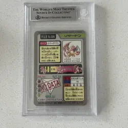 1997 POCKET MONSTERS CARDDASS #006 CHARIZARD-PRISM Beckket 7.5 - Image 2