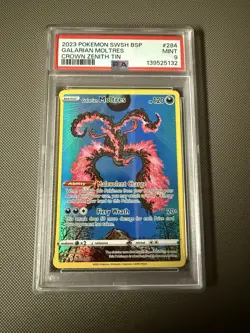 PSA 9 Pokemon Galarian Moltres SWSH284 Promo Holo - Image 1
