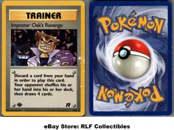 2000 Pokemon, Team Rocket, #76/82 Imposter Oak's Revenge, 1st Edition, Uncommon - Image 1
