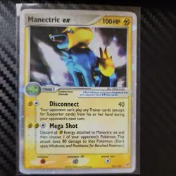 2005 Pokemon, EX Deoxys, #101/107 Manectric ex, Holo Ultra Rare - Image 3