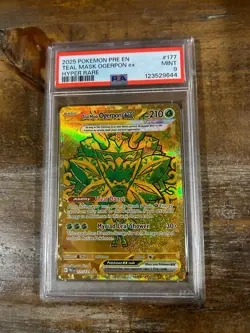 POKEMON 2025 Prismatic Evolutions TEAL MASK OGERPON Hyper Rare #177 PSA 9 Mint - Image 1