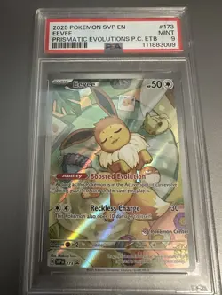 Eevee 173 Promo Prismatic Evolutions Pokemon Center Stamped Mint PSA 9 🔥 - Image 1