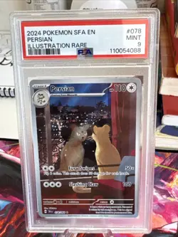2024 Pokemon Persian 078/064 Illustration Rare Shrouded Fable #078 MINT PSA 9 - Image 1