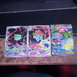 Pokemon Venusaur Evolution Line Set Bulbasaur Ivysaur Mega Venusaur EX - Image 1